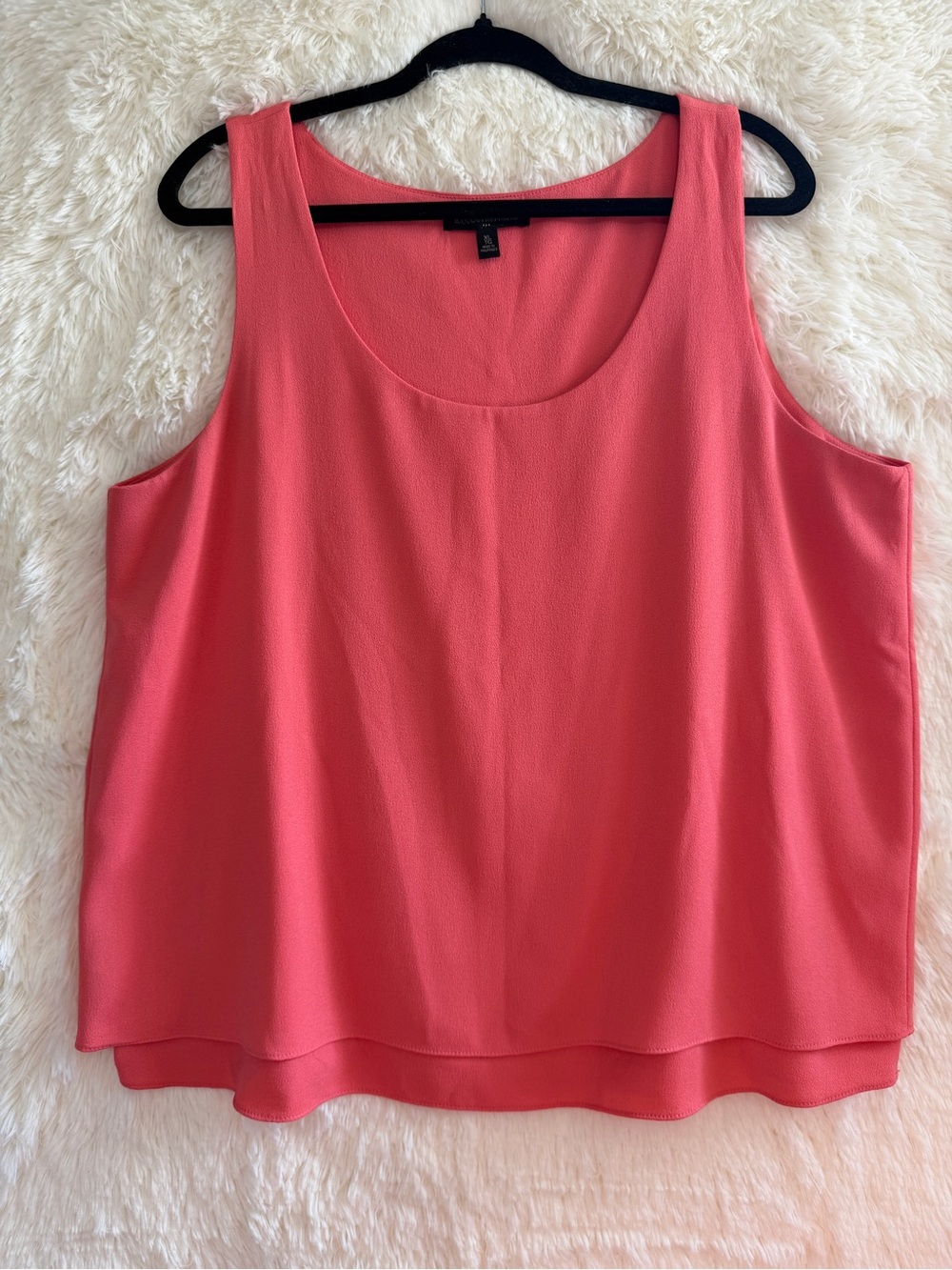 Banana Republic Womens Layered Sleeveless Tank Top Size XL Pink Office Career